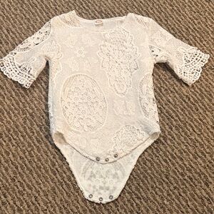 White Lace Baby One-Piece Bodysuit